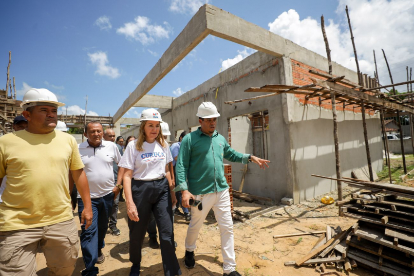 Foto: Vice-governadora do Pará inspeciona obras de educação infantil, no nordeste paraense