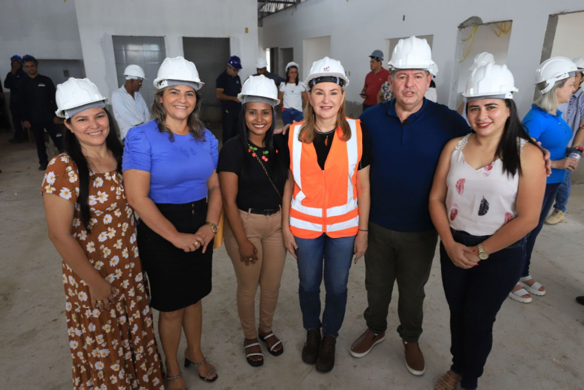 Foto: Vice-governadora visita canteiro de obras de unidades do programa Creches Por Todo o Pará