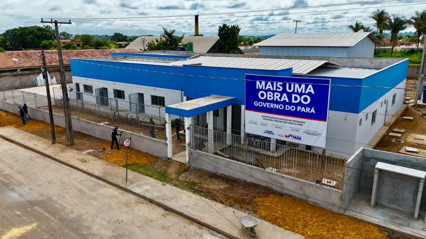 Foto: Obra da creche em Marabá chega a 85% de conclusão, aumentando a expectativa das famílias