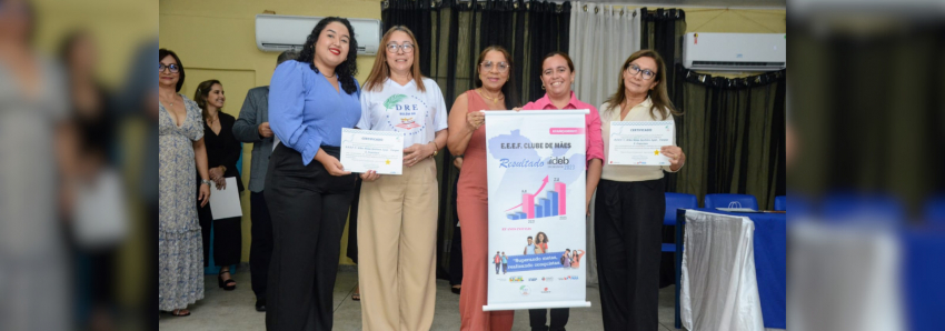 Foto: Escolas estaduais da DRE Belém 06 comemoram resultados do Ideb com certificação e apresentação de ações que impulsionaram o ensino