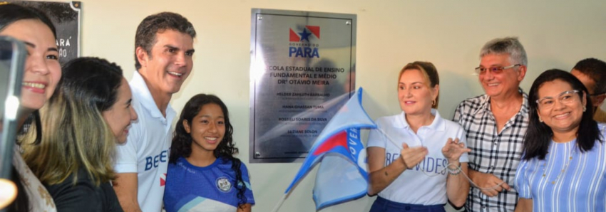 Foto: Benevides comemora entrega da 151ª escola estadual reconstruída pelo Governo do Pará