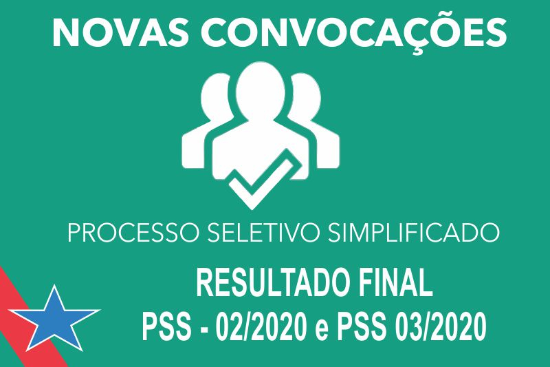 Foto: Resultado final do PSS 02 e 03/2020