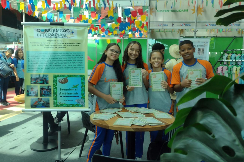 Foto: Projetos de escolas estaduais em educação ambiental são expostos na 27ª Feira Pan-Amazônica do Livro