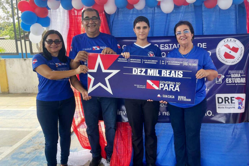 Foto: Regional de Ensino de Monte Alegre começa a entregar os prêmios do Bora Estudar