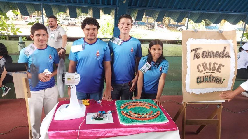 Foto: Alunos de escola estadual no Pará usam tecnologia, energia eólica e Inteligência Artificial em horta automatizada