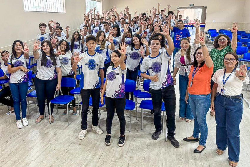 Foto: Seduc e TJPA promovem ação pelo fim da violência contra meninas e mulheres em escolas da rede estadual